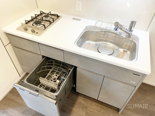 キッチン　ガスコンロ設置済み！食洗機あります！