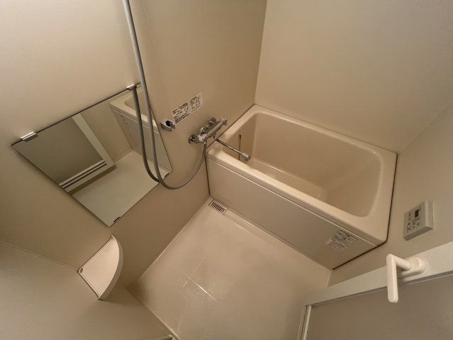 バス・シャワールーム　鏡もあり便利なお風呂です