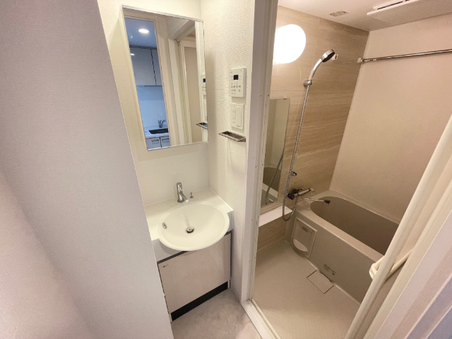 洗面設備　６０６号室の写真です。