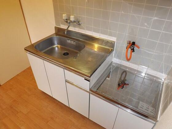 キッチン　ガスコンロ設置可