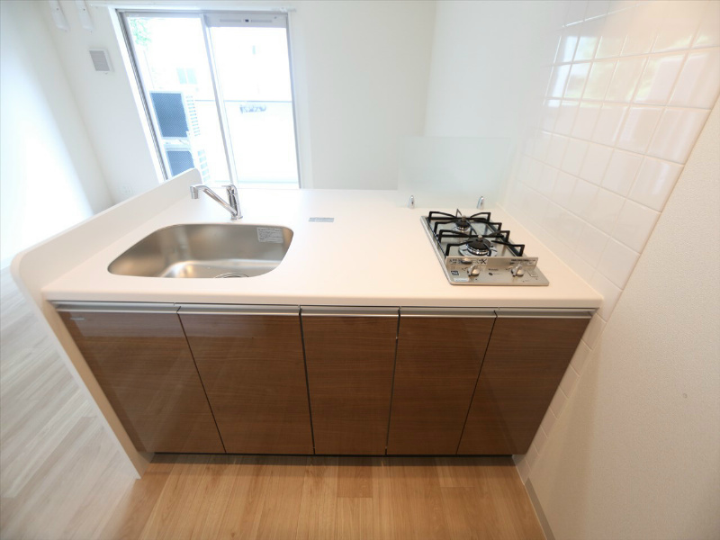 キッチン　システムキッチン（ガス2口コンロ付）カウンターキッチン