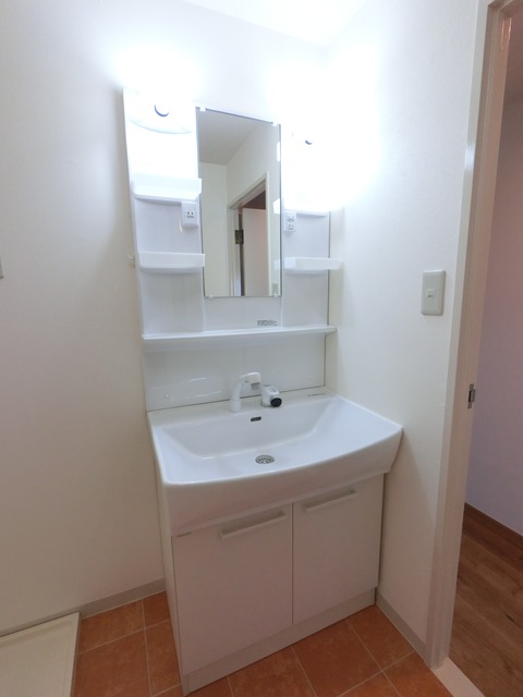 洗面設備　便利なハンドシャワー付き