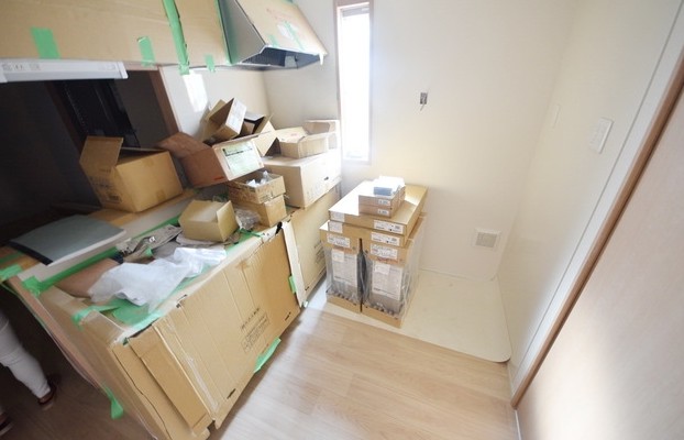 キッチン　建築時のカウンターキッチン