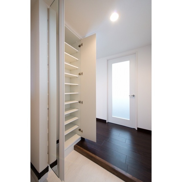 収納　ミラー付きシューズボックス※イメージ写真