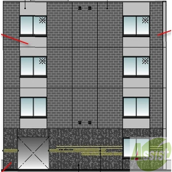建物外観　完成予想パース　札幌市中央区南５条「ＡＬＰＨＡ南５条」