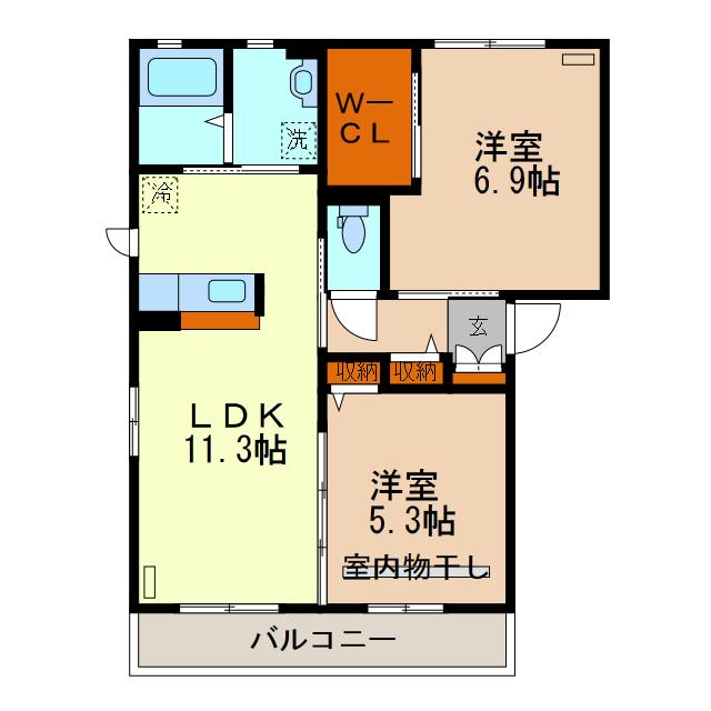 ヴァン・コリーヌIの間取り
