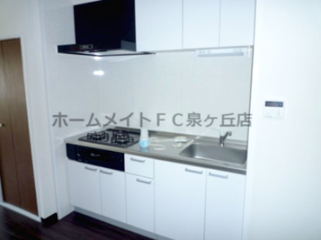 キッチン　反転タイプ303号室の写真です。