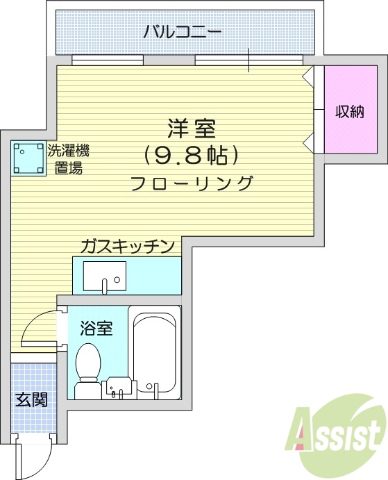 コーポ幌北の間取り写真
