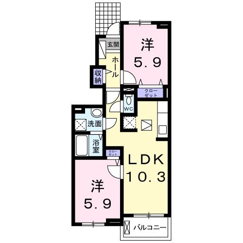 宇都宮市 2階建 築12年の間取り写真