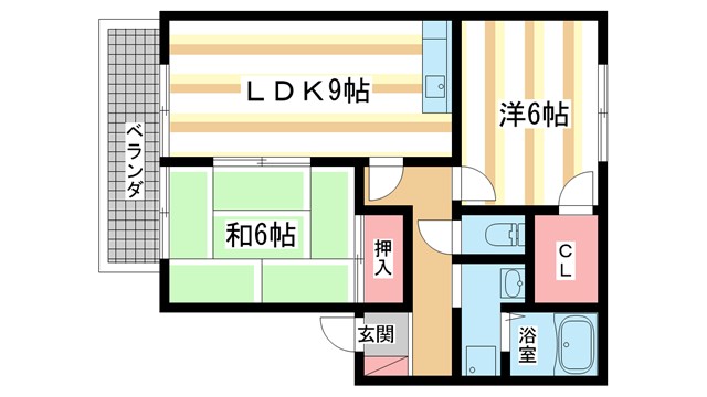 ファミール州見Cの間取り写真