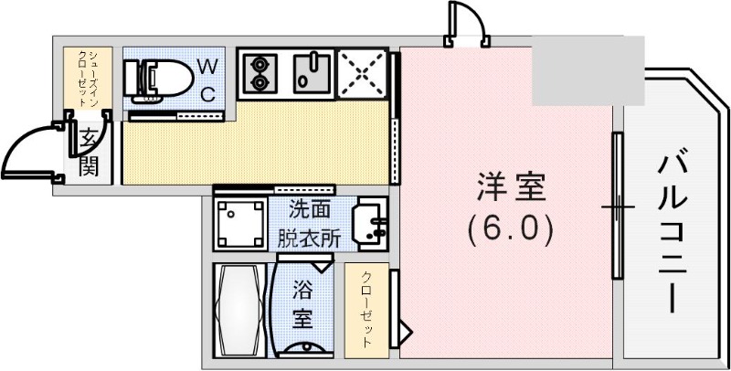 エステムコート神戸元町ヒルズの間取り写真