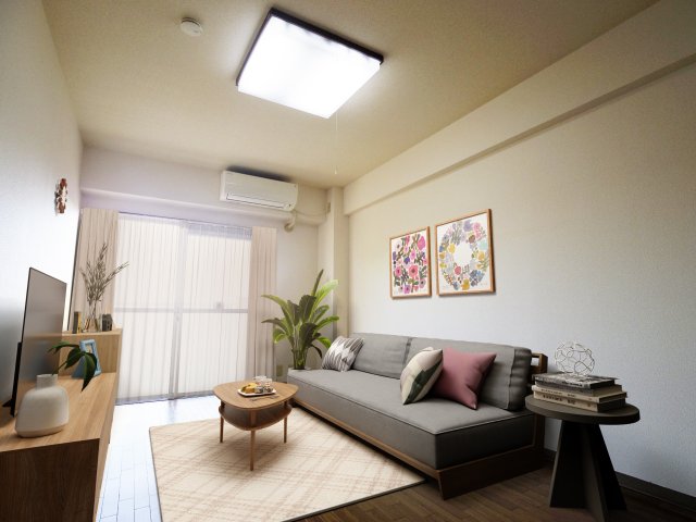 学園スカイマンションの居間写真