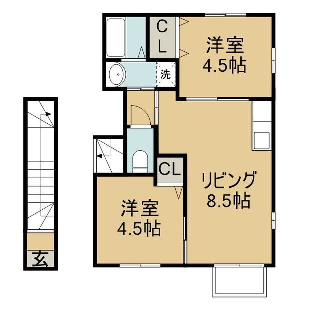 angle堀川の間取り写真