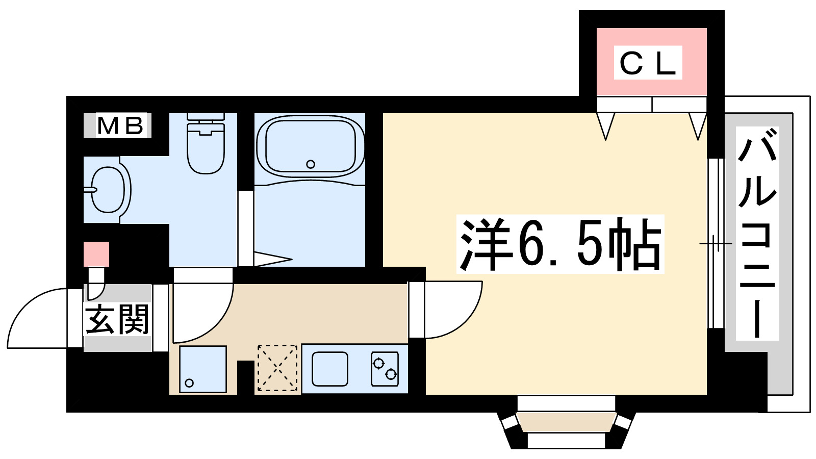 フレンシアノイエ東三国の間取り写真