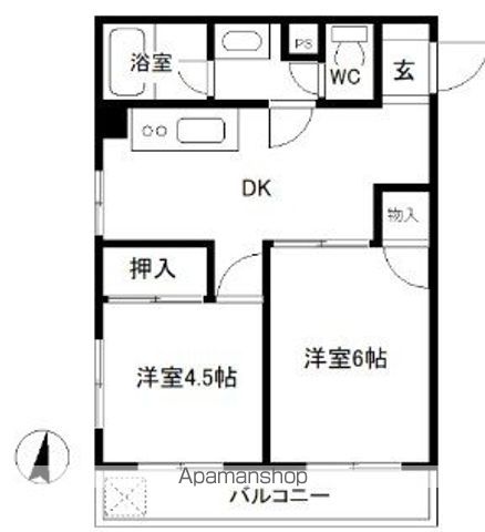 東武伊勢崎線 五反野駅 徒歩4分 3階建 築47年の間取り写真