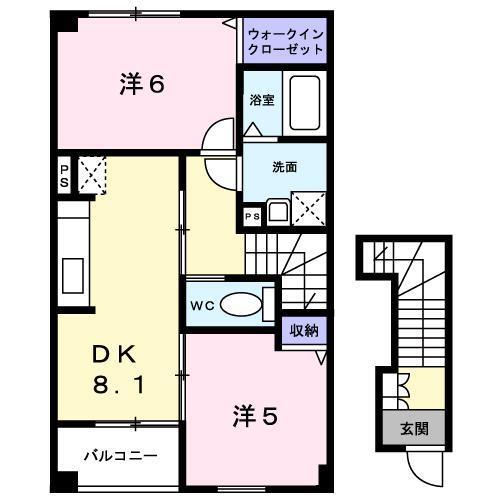 フィオーレ・Iの間取り写真
