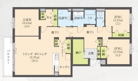 リアライズ松陰VIの間取り写真
