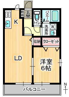 グリーンベイ2 B棟の間取り写真