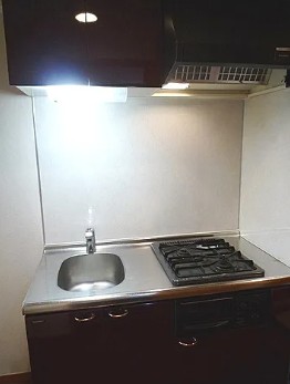 キッチン　★2口コンロ、グリル付きシステムキッチン★