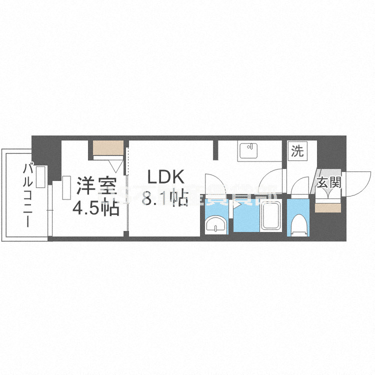 地下鉄中央線 緑橋駅 徒歩8分 10階建 築3年の間取り写真