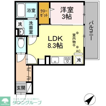 ＪＲ横浜線 古淵駅 徒歩8分 3階建 築4年の間取り写真