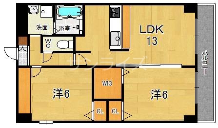 エーデル深江橋の間取り写真