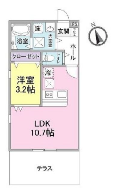 丘の上テラス菊名B棟の間取り写真
