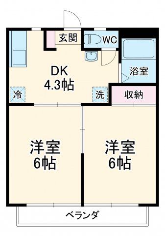 ツインKGの間取り写真
