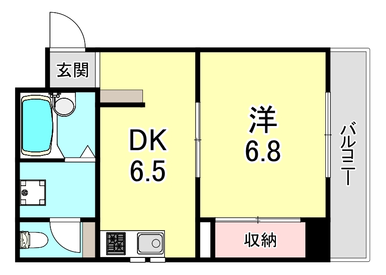 地下鉄西神・山手線 湊川公園駅 徒歩5分 5階建 築31年の間取り写真
