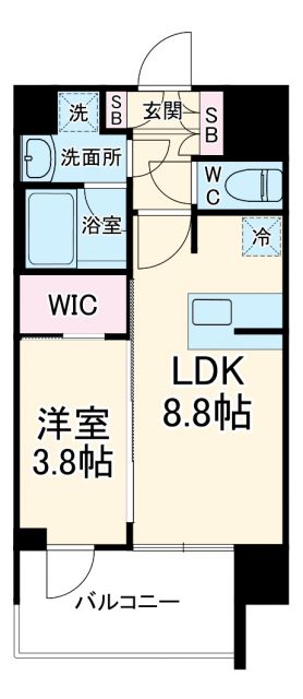 シーズンフラッツ中崎の間取り写真