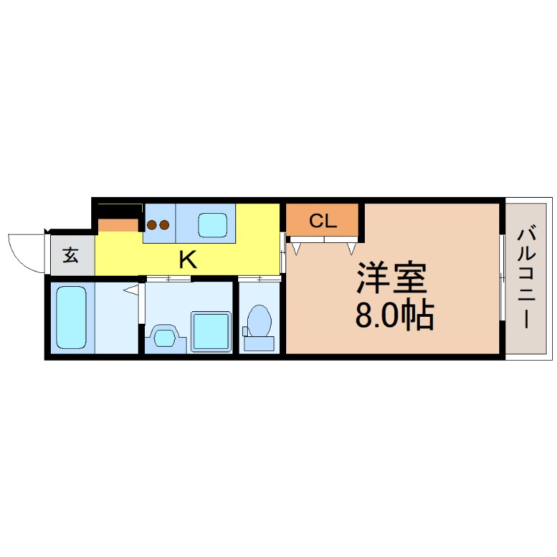 地下鉄鶴舞線 川名駅 徒歩9分 2階建 築7年の間取り写真