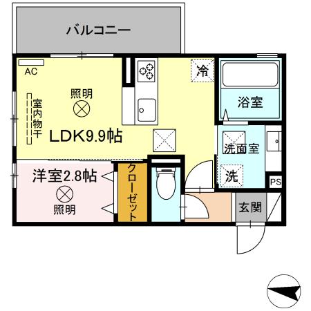 コンフォール古閑上の間取り写真