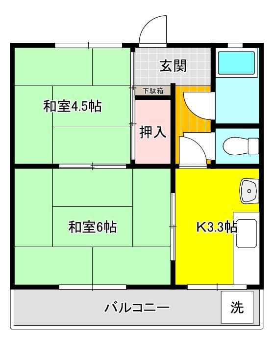 沼津市東原のマンションの間取り