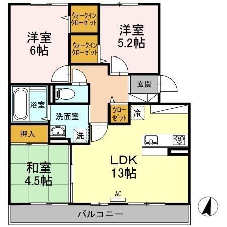 ファミーユヴィラ　Sの間取り