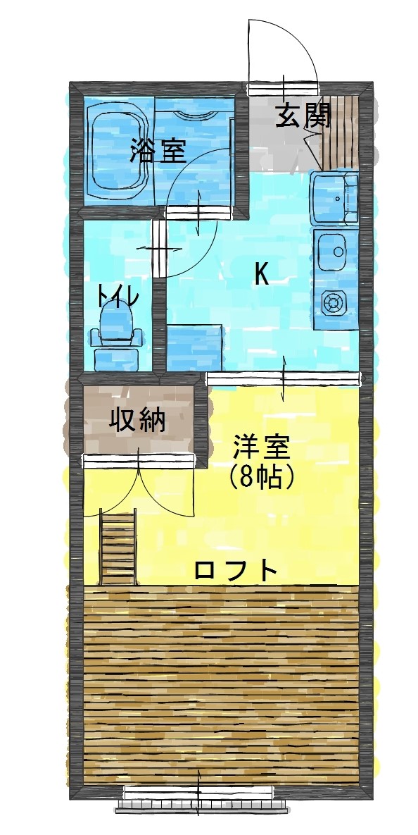 ハイツ富塚11AＡの間取り