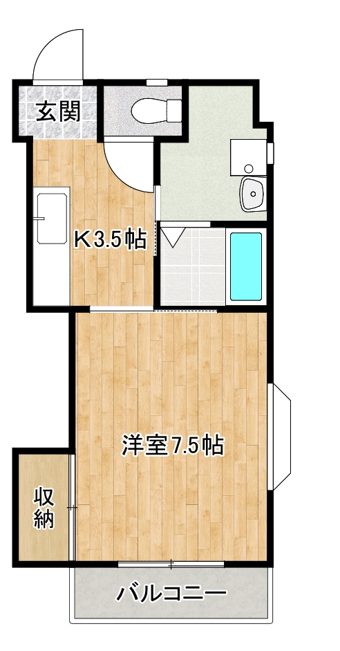 南国市西野田町のアパートの間取り