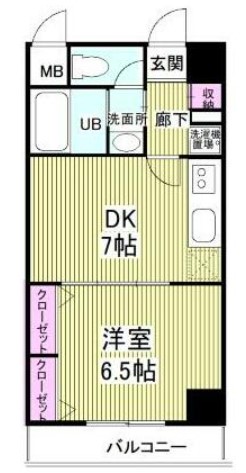 【江東区枝川のマンションの間取り】