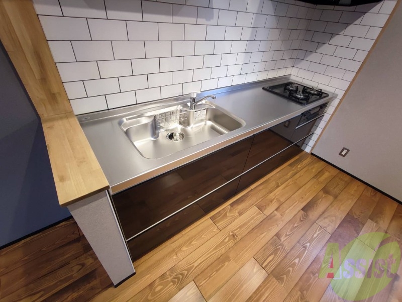 キッチン　キッチンはスペースも広々していて使いやすそうですよ！