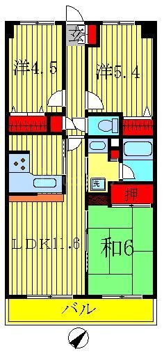 東京都葛飾区立石５（マンション）の賃貸物件の間取り
