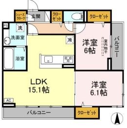 サンメゾン・小池　Aの間取り