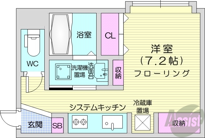 Convient新琴似の間取り