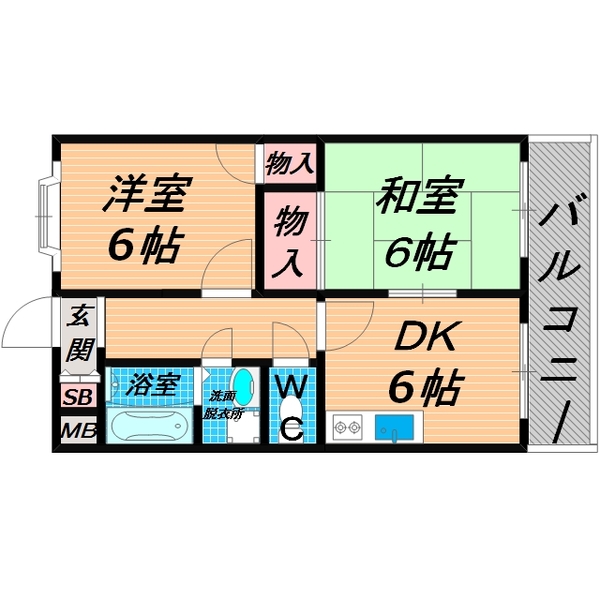 【大阪市鶴見区横堤のマンションの間取り】