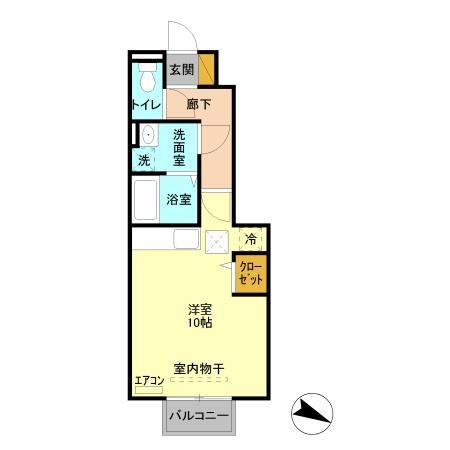 神栖市柳川のアパートの間取り