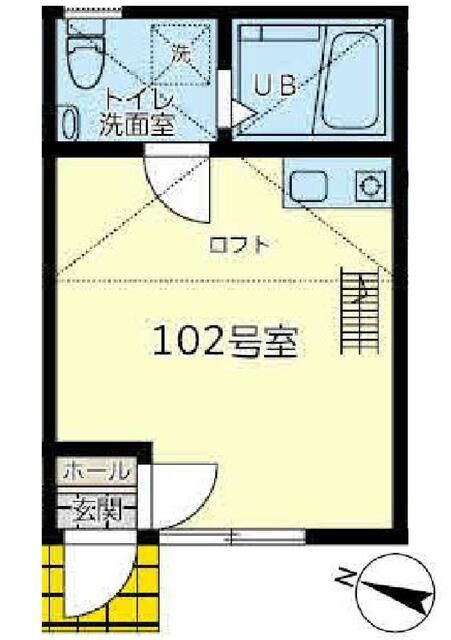 逗子市沼間のアパートの間取り