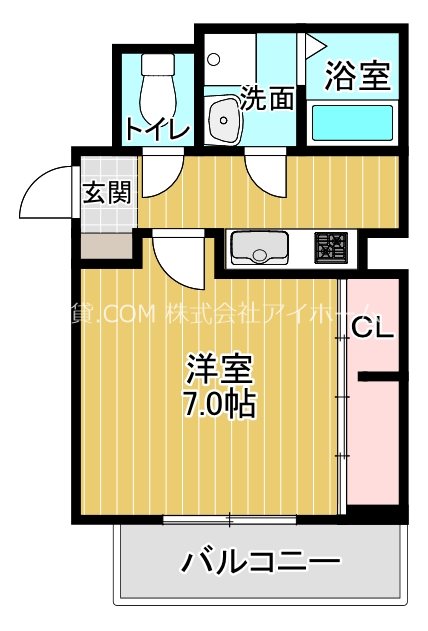 大阪市生野区巽北のアパートの間取り