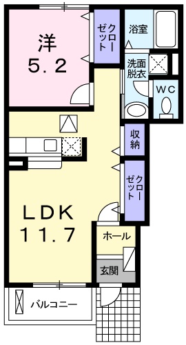 【三木市志染町広野のアパートの間取り】