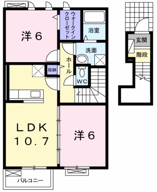 紀の川市貴志川町神戸のアパートの間取り