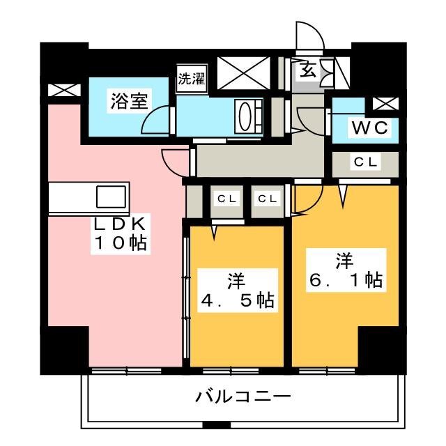 レフィールオーブ町屋駅前の間取り