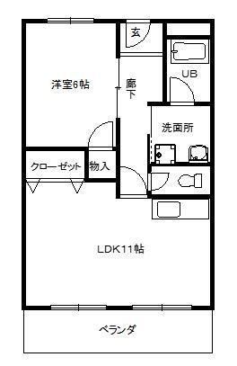 摂津市千里丘のマンションの間取り