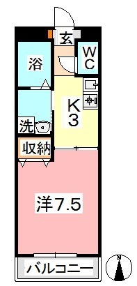 倉敷市中庄のアパートの間取り